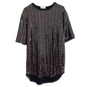 New! Rose Gold Sequins Tunic Style Shirt